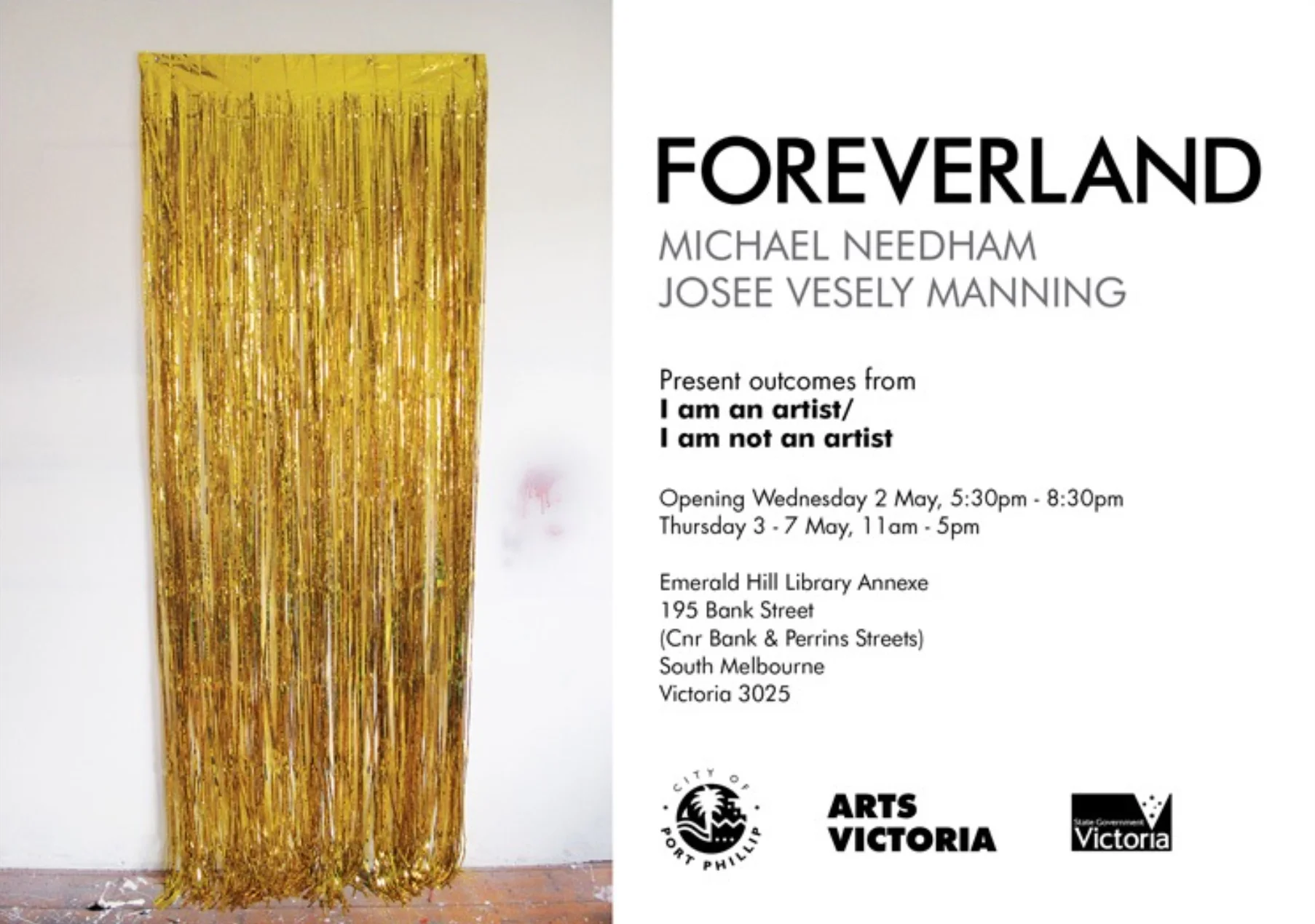 Foreverland exhibition invite