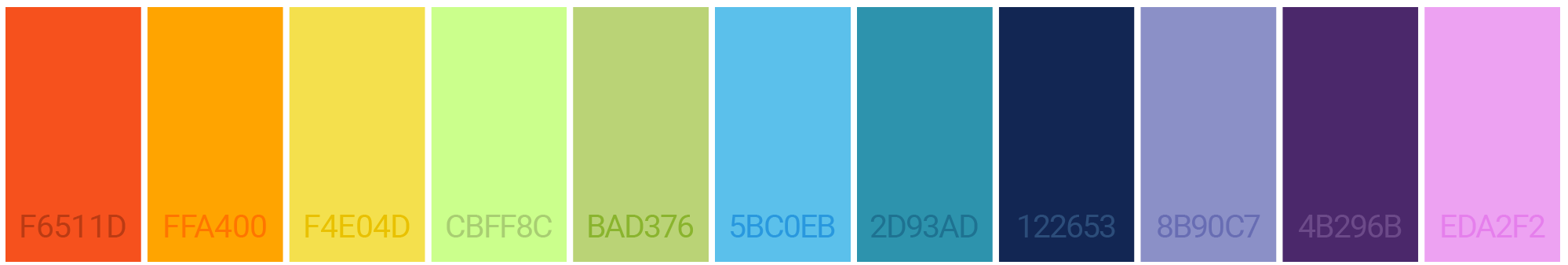  I added the rest of the colors, including 3 different blue shades for clean &amp; modern look 