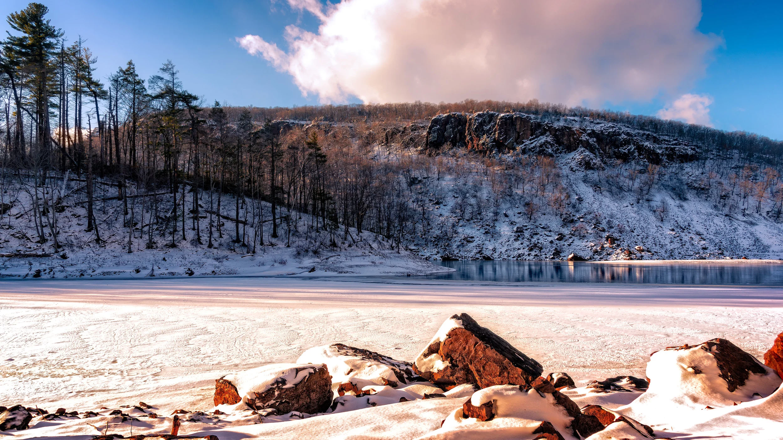 Frozen Reservoir in Hubbard Park