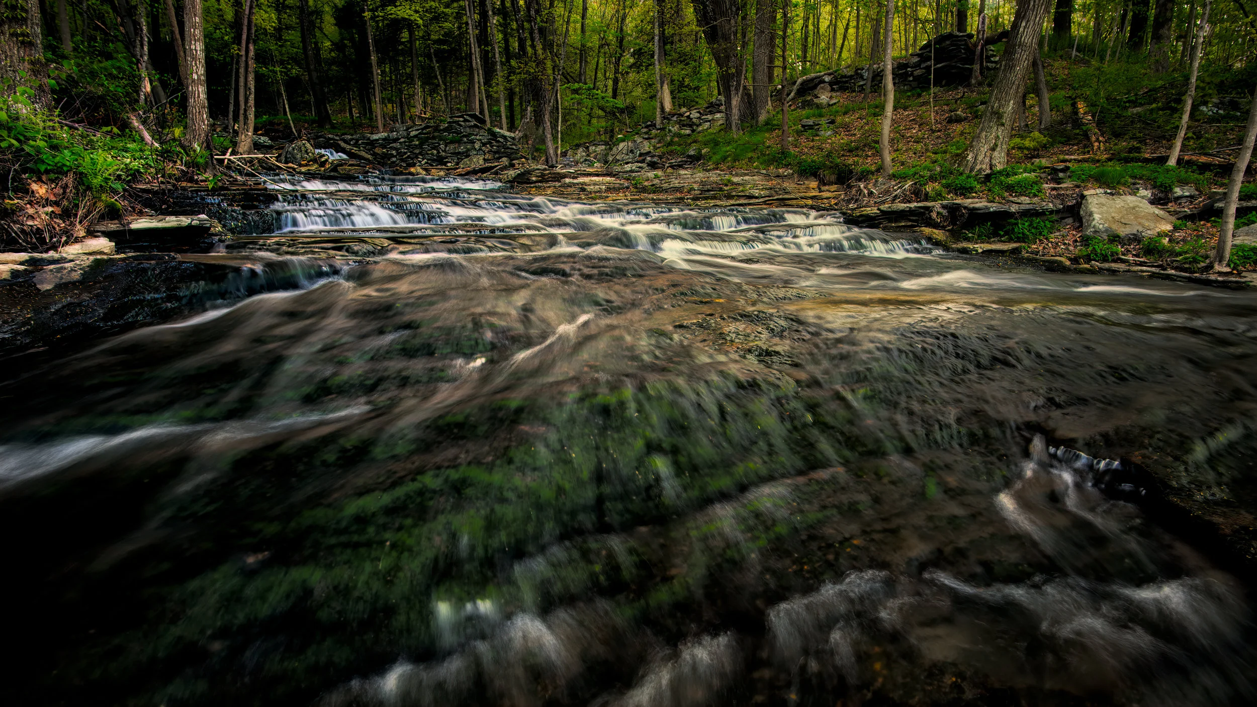 This angle is from the reverse of where I was before. You can better see the steps of the cascade but as stated before, you will need to get close to really show off those cascades.