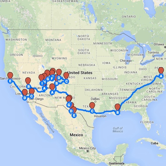 Our Route West