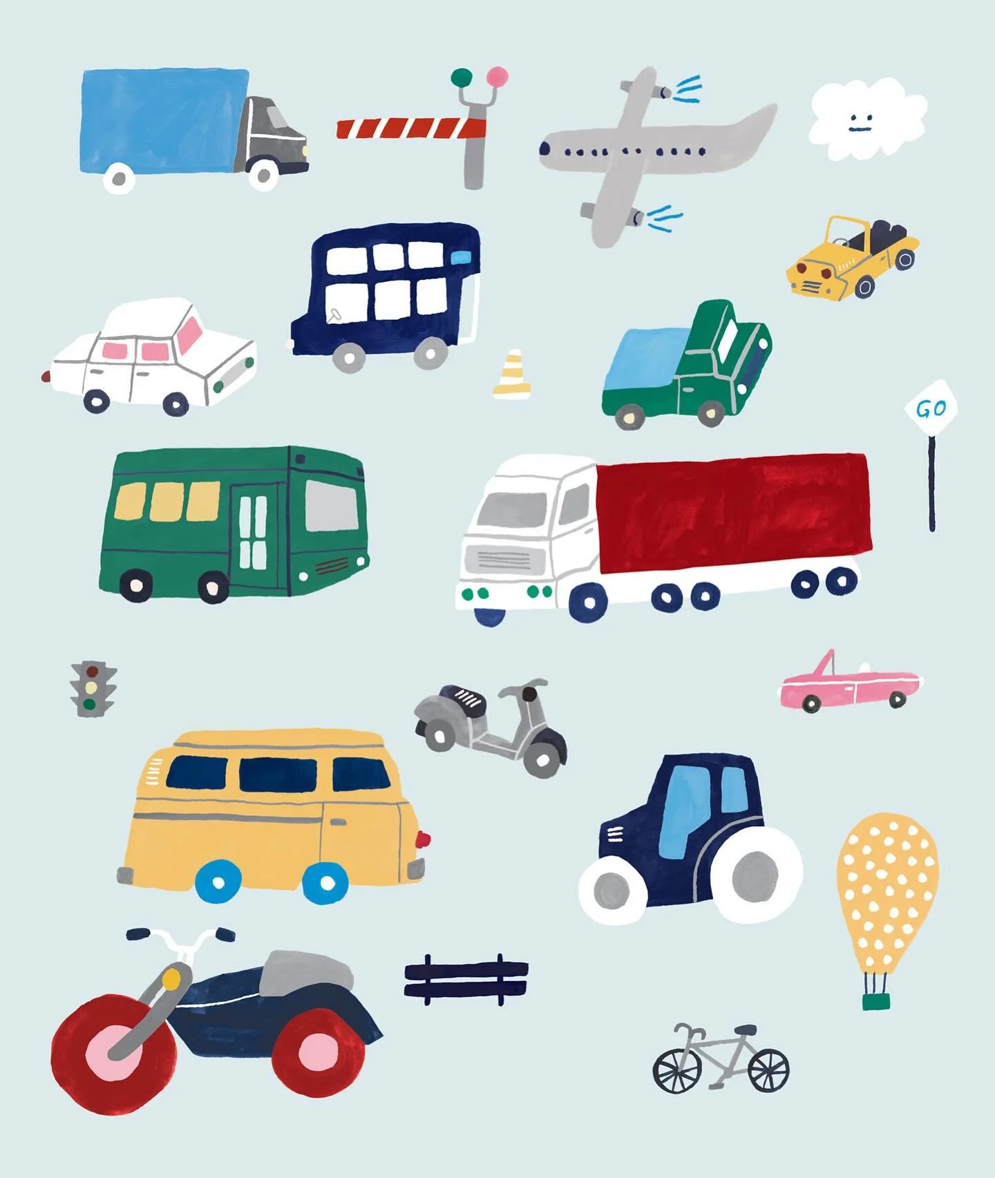Just some assorted modes of transport from a long, long time ago 𓆏
.
.
.
#illustration #childrensillustration #cars #painting #design