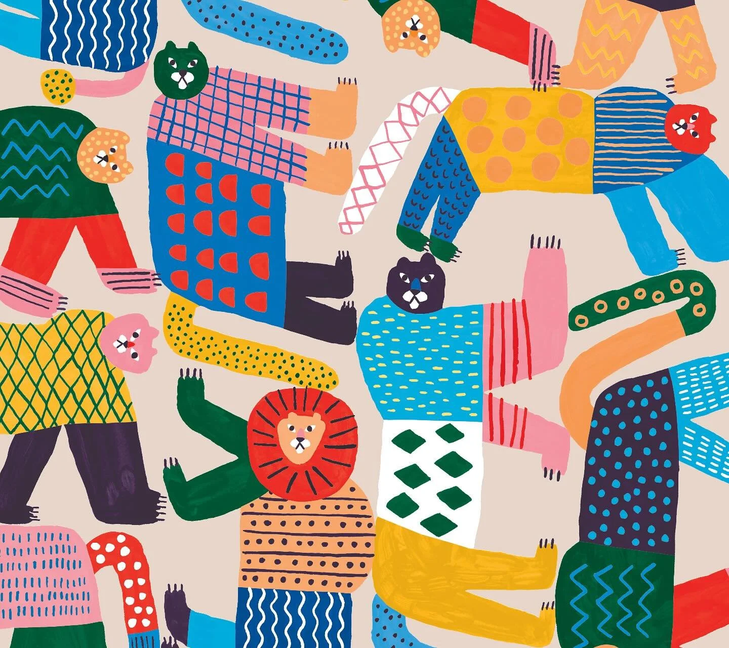 Party Animals! A collaboration with @halcyon_nights_ from a while back 🐸
.
.
.
#illustration #pattern #design #kidsclothing #textiledesign #painting