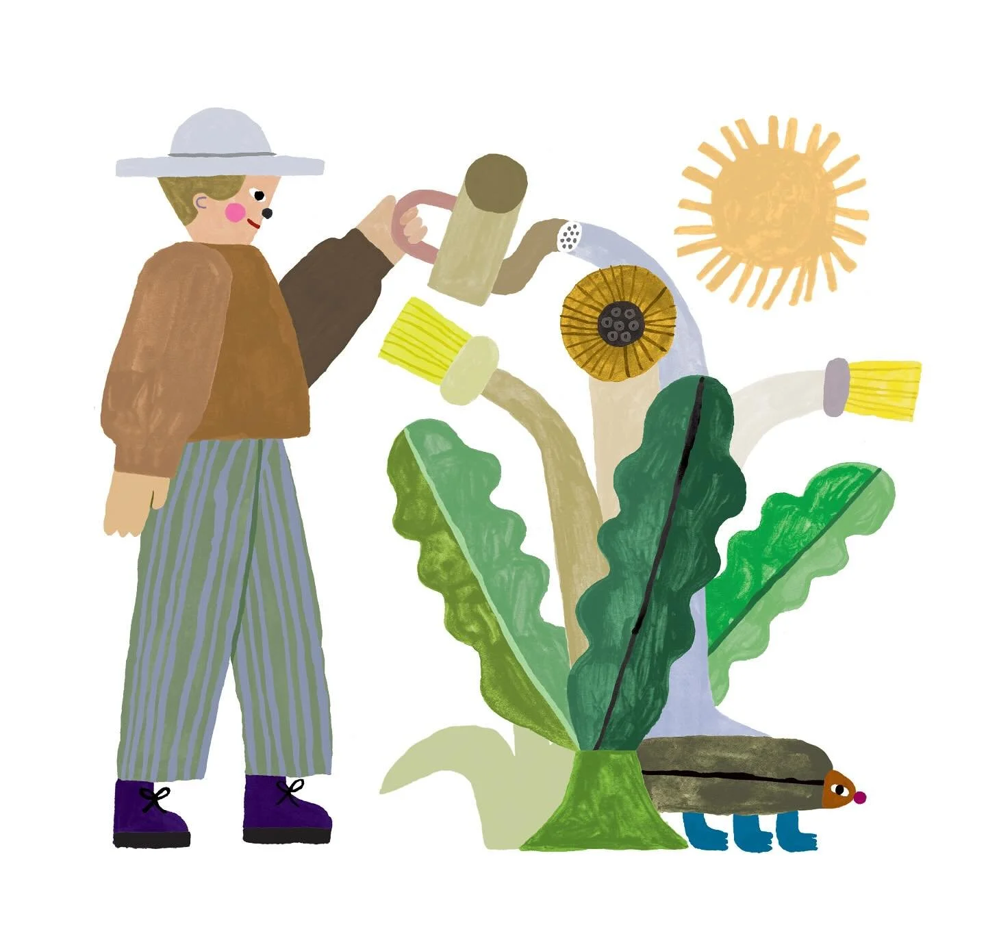 Hey, watch out! Don&rsquo;t water me!
.
.
.
#illustration #design #painting