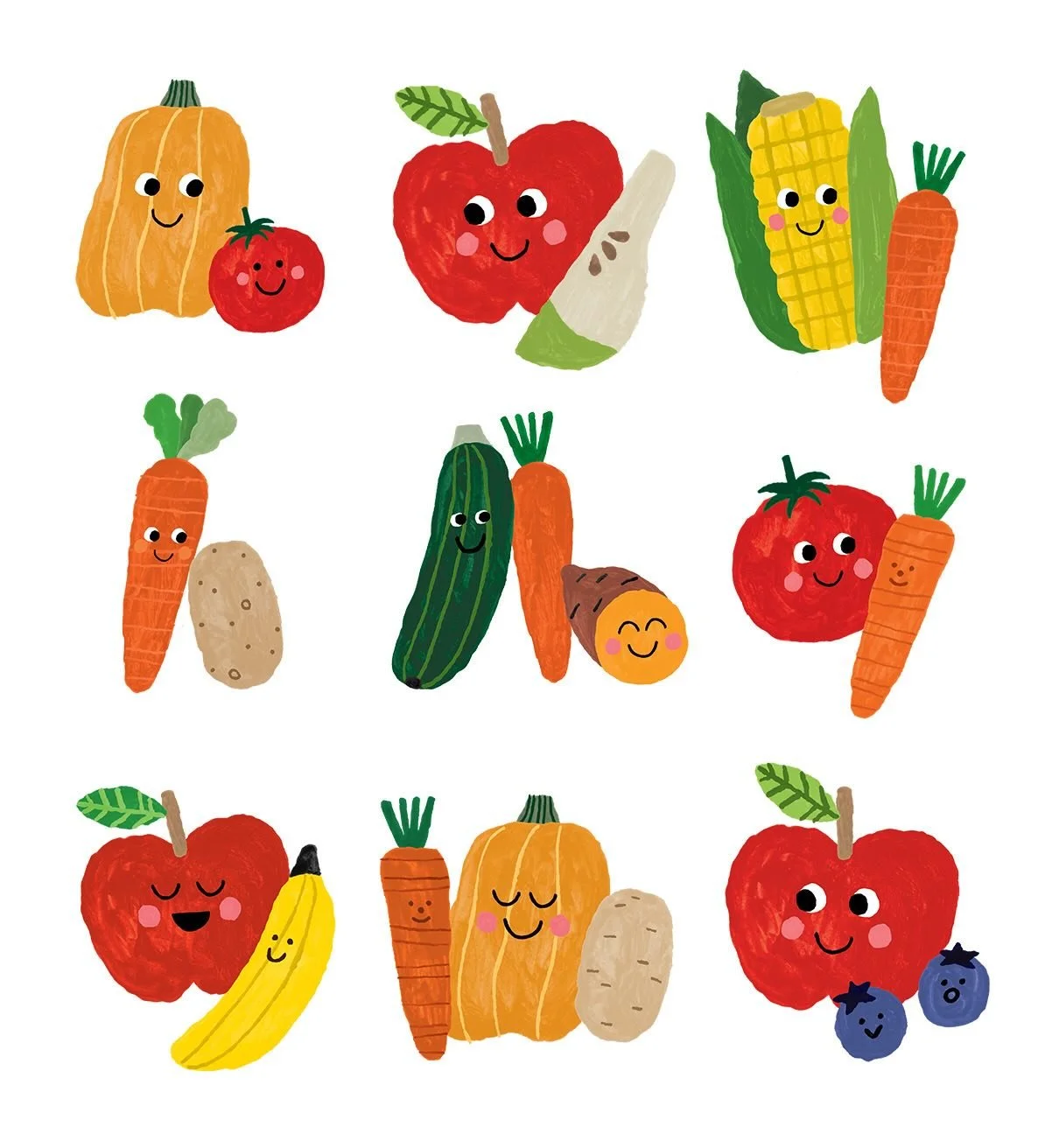 Fruit n veg illustrations for @woolworths_au Macro Baby food 2023. Rad packaging design by @studio.payne 🍅🌽🥒🍠🥔🥕
.
.
.
#illustration #design #packagingdesign #woolworths