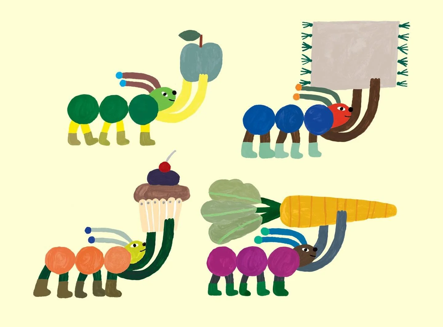 Picnic panic! Hey, don&rsquo;t take our stuff!!
.
.
.
#illustration #ants #design #picnic