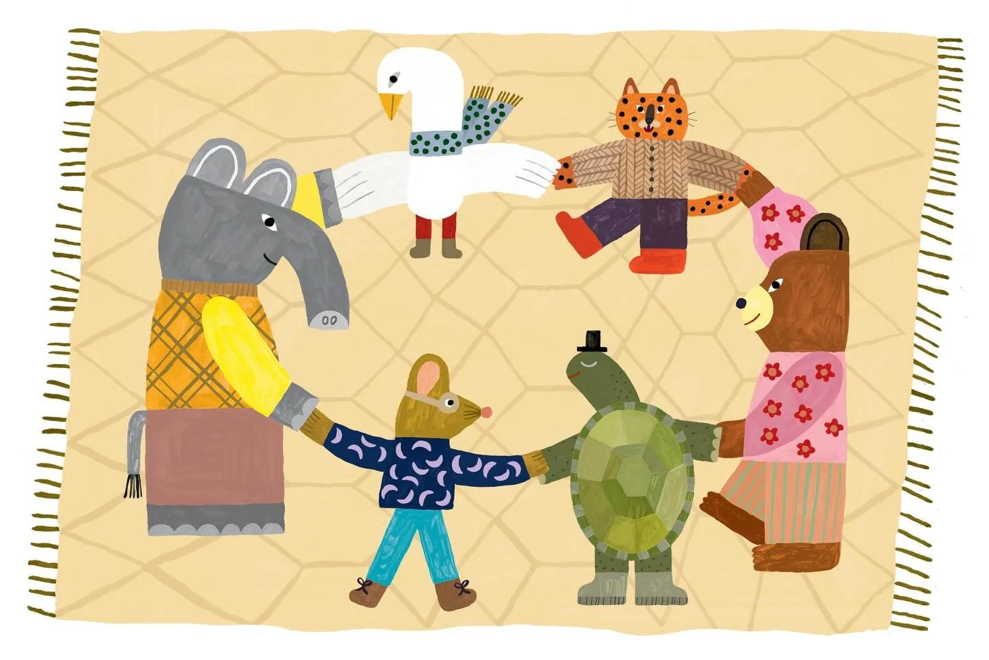 Currently working on a bunch of cool fun things that I won&rsquo;t be able to show til later in the year. In the meantime, here is a bit of playing around:
Hokey Pokey 2026
.
.
.
#illustration #design #painting #illustrator #childrensillustration