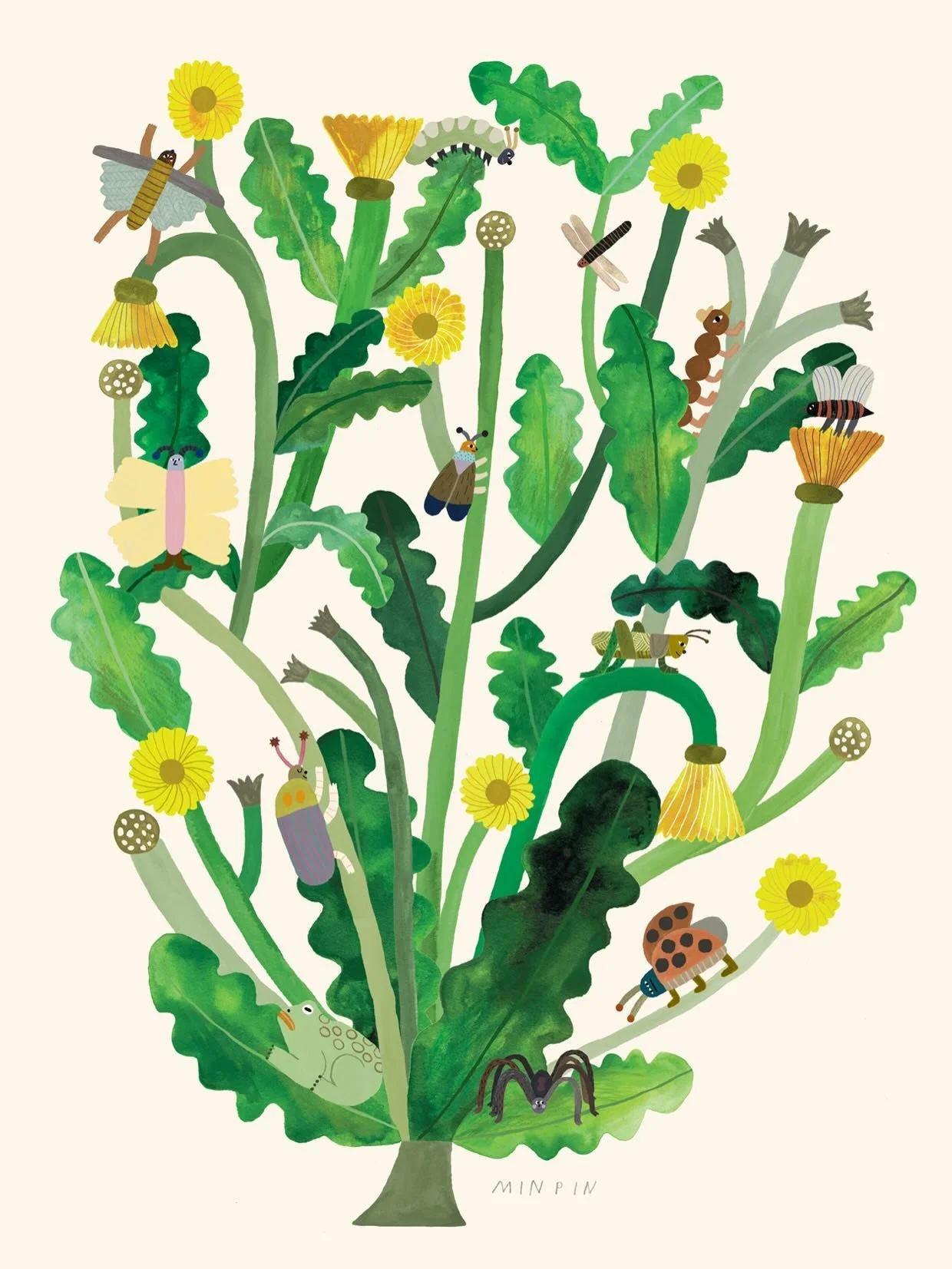 ✿ ♡ IN THE LONG GRASS ♡ ✿ 

New print drop!! It&rsquo;s been a while, but finally here is a new buggy print for the webshop! Available now in size A4, A3 and A2 :-0

(☞ ͡&deg; ͜ʖ ͡&deg;)☞ www.minpindesign.com/shop
.
.
.
#illustration #design #paintin