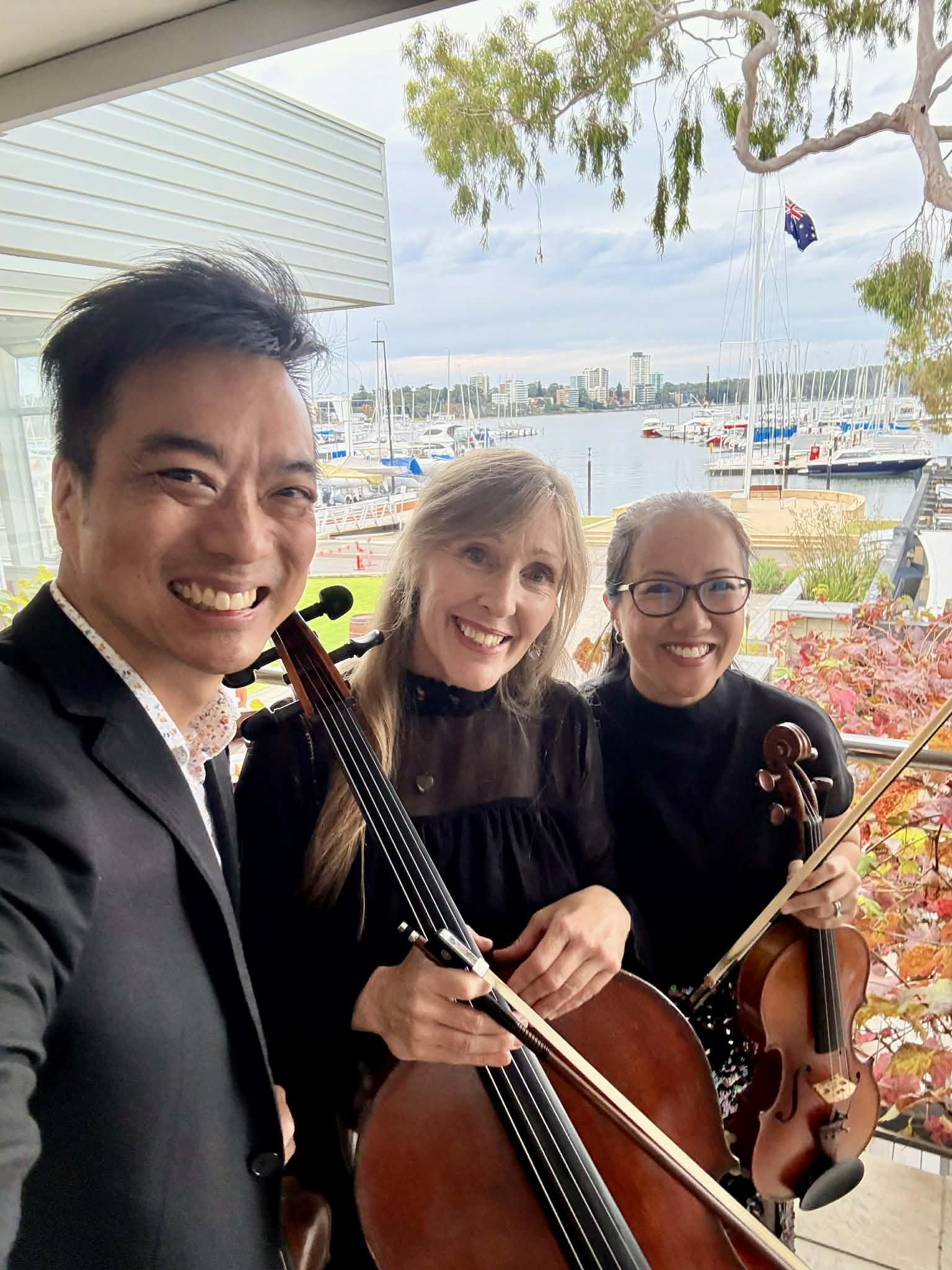 yacht club birthday party string musicians