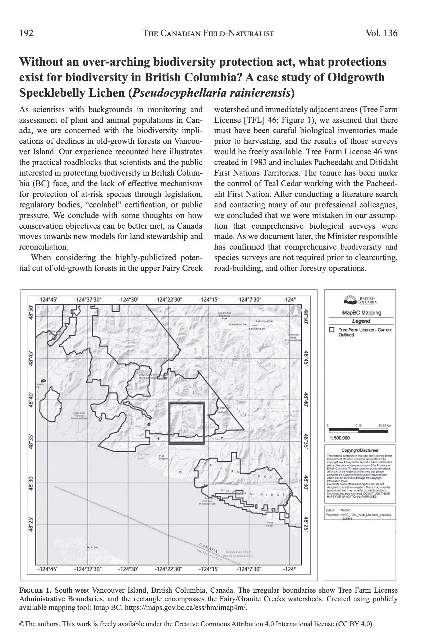 Collaborative report, published in the Canadian Field-Naturalist Journal