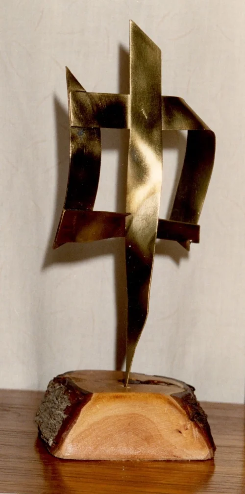 Japanese character in copper