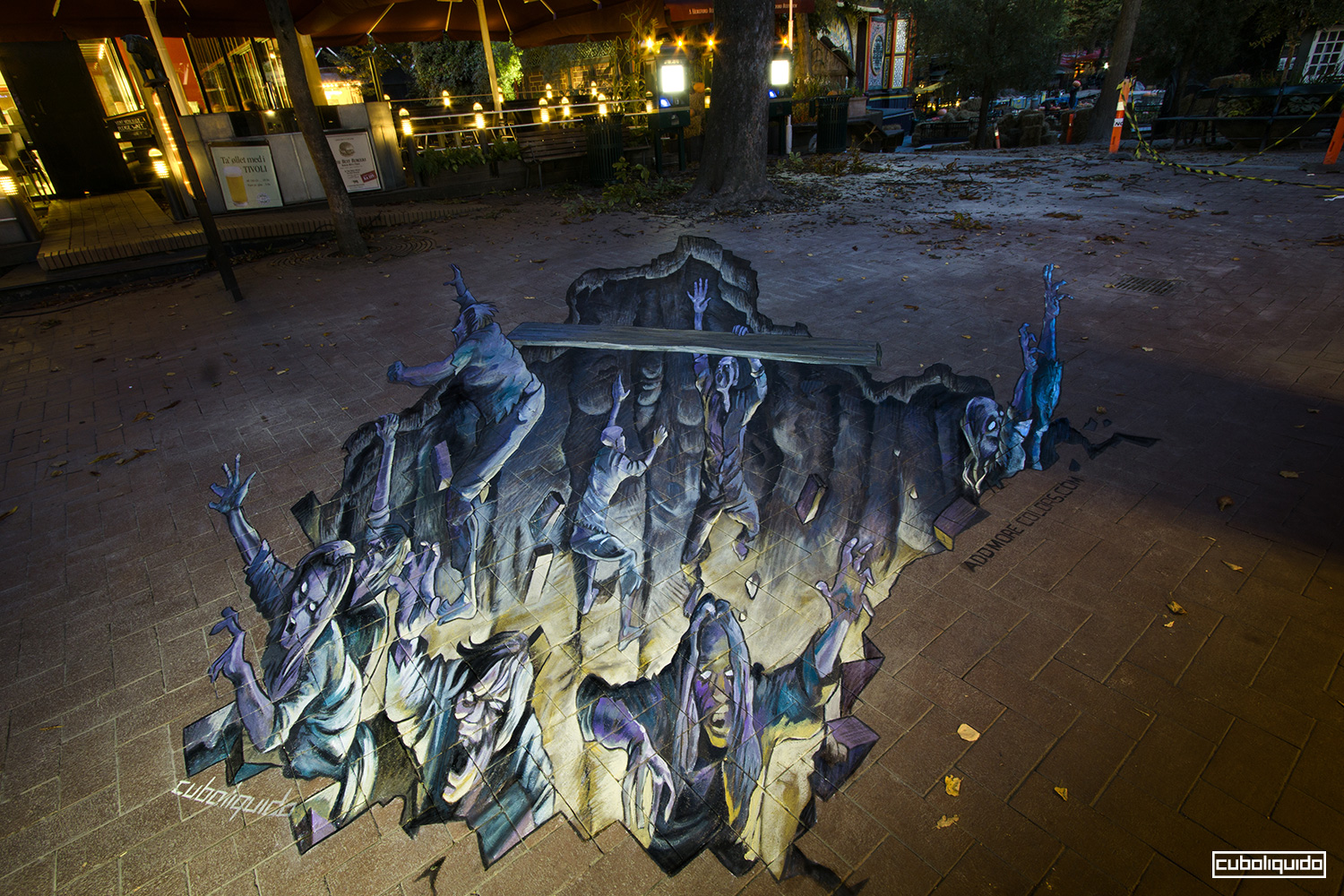 3d Street Painting Installation - Tivoli Park Copenhagen