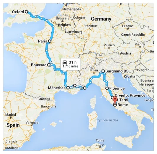 Oxford to Rome