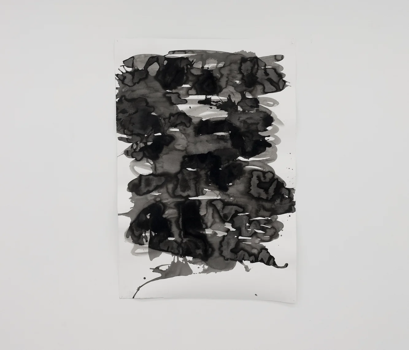 Materien I , 2016 Ink on aquarelle paper 145 x 100 cm Photo: Jan Inge Haga