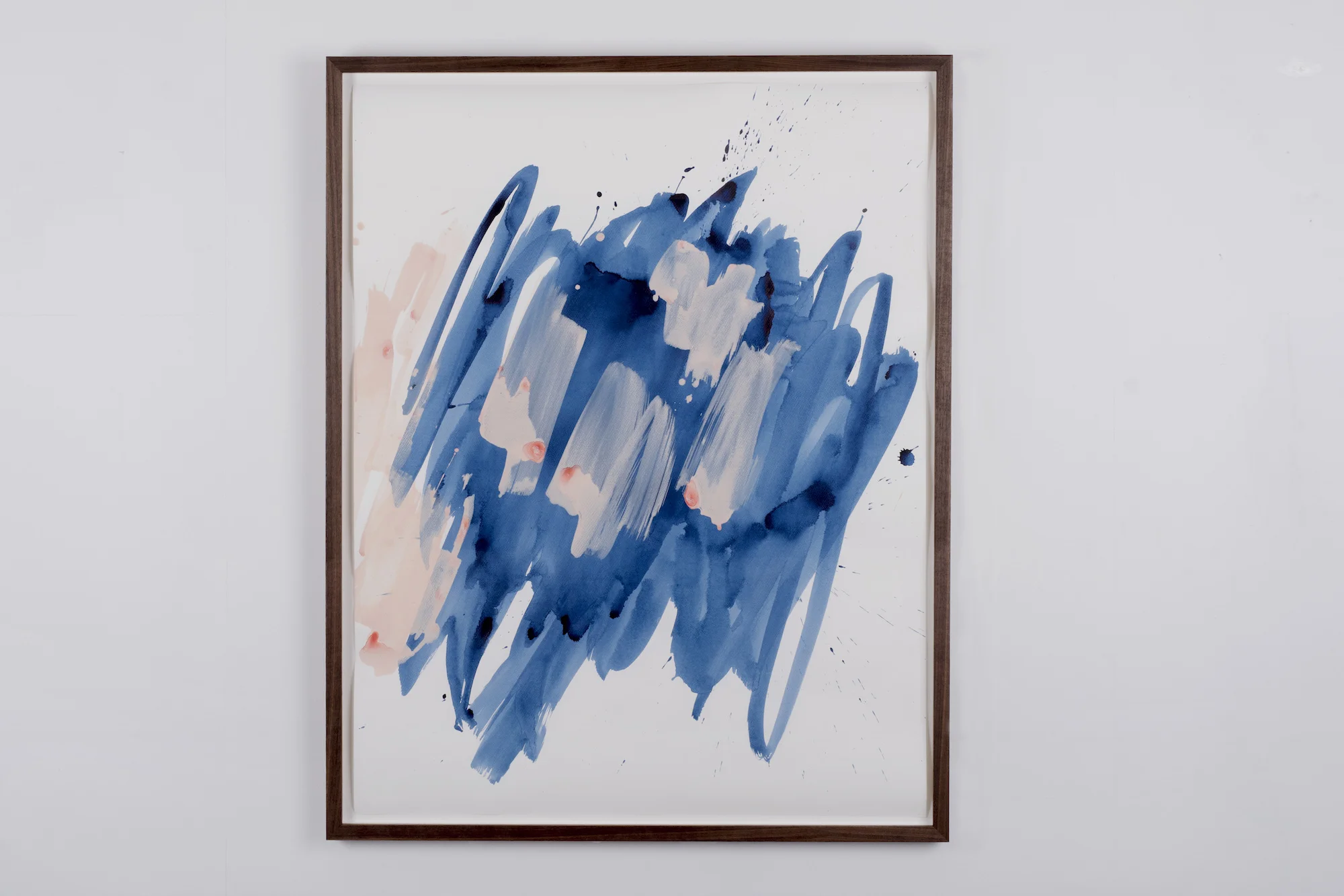 Materien III, 2016 Ink on aquarelle paper 105 x 84 cm, walnut frame Photo: Jan Inge Haga