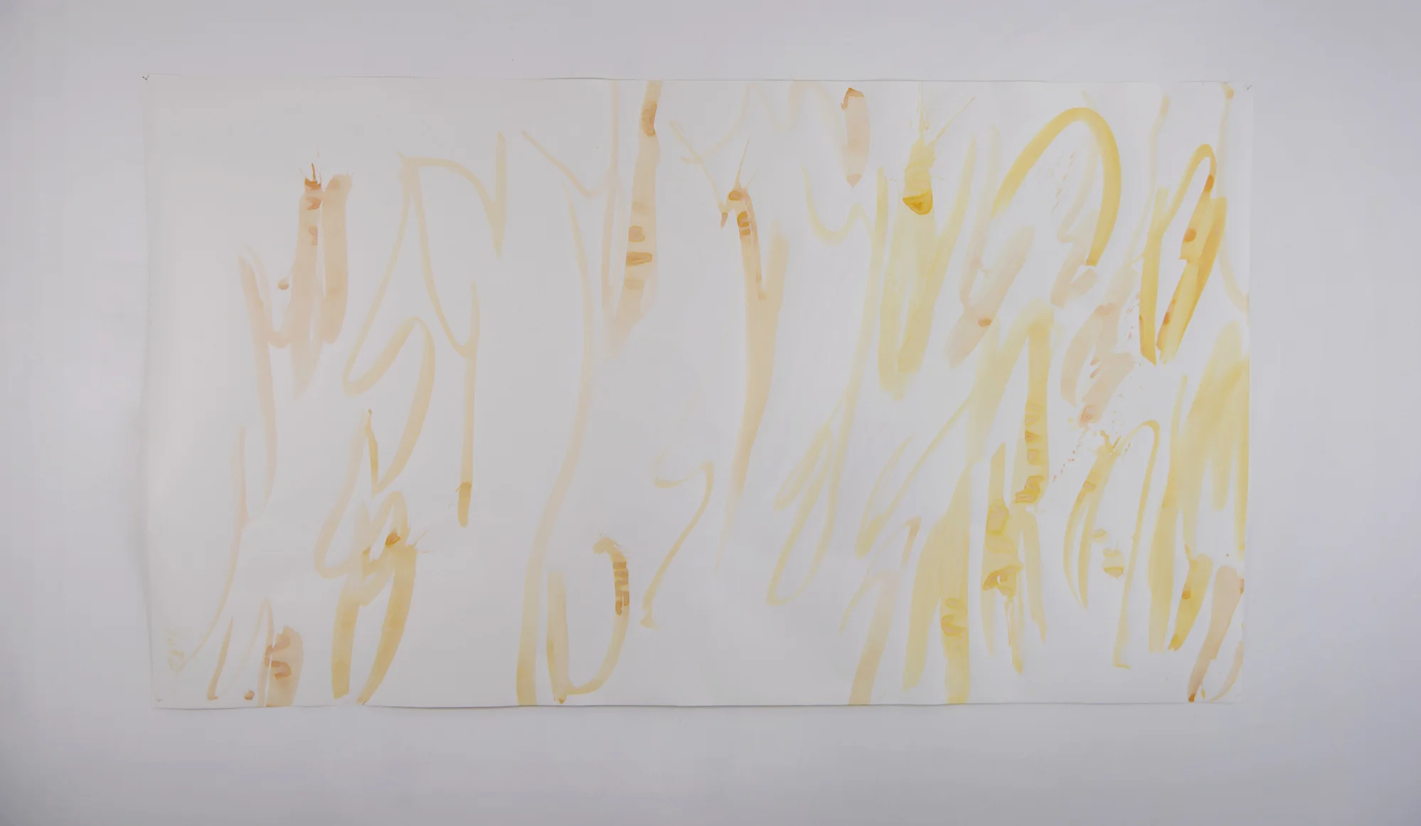 Uten tittel, 2017 150x297 cm / 59 x 103.5 in Water color on aquarelle paper Photo: Jan Inge Haga