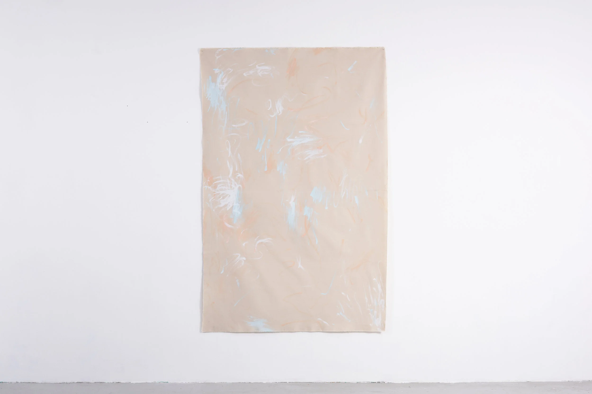 Tales of Traces of Glimpses I, Part 1, 2018 Acrylic on raw cotton canvas 160x110 cm / 65x43 in