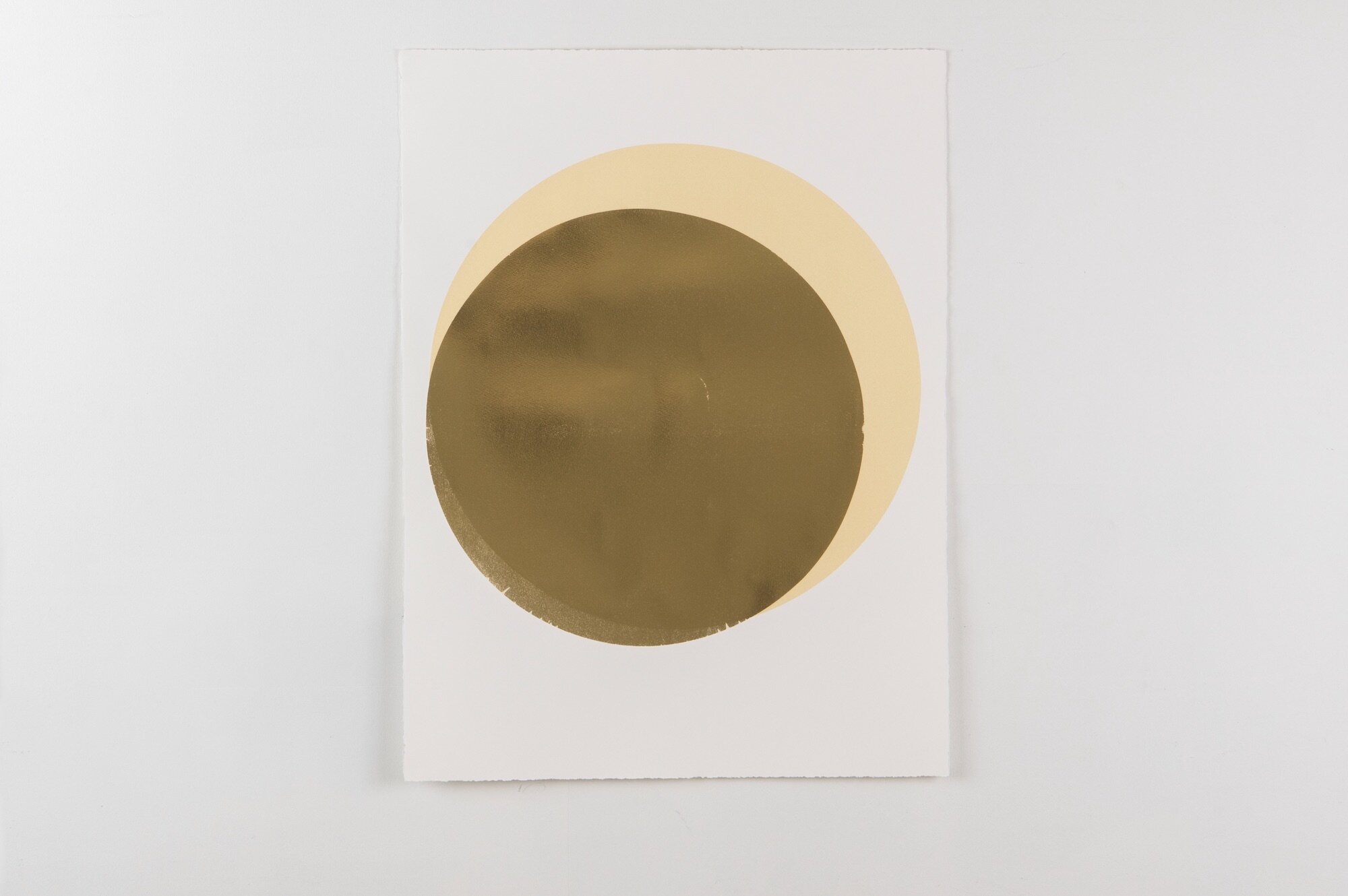 Eternal, 2020 Limited Edition, Gold with gold foil. Ed. 3. Handmade Silkscreen prints Somerset Satin paper. 76x57 cm / 30x22.5 in.