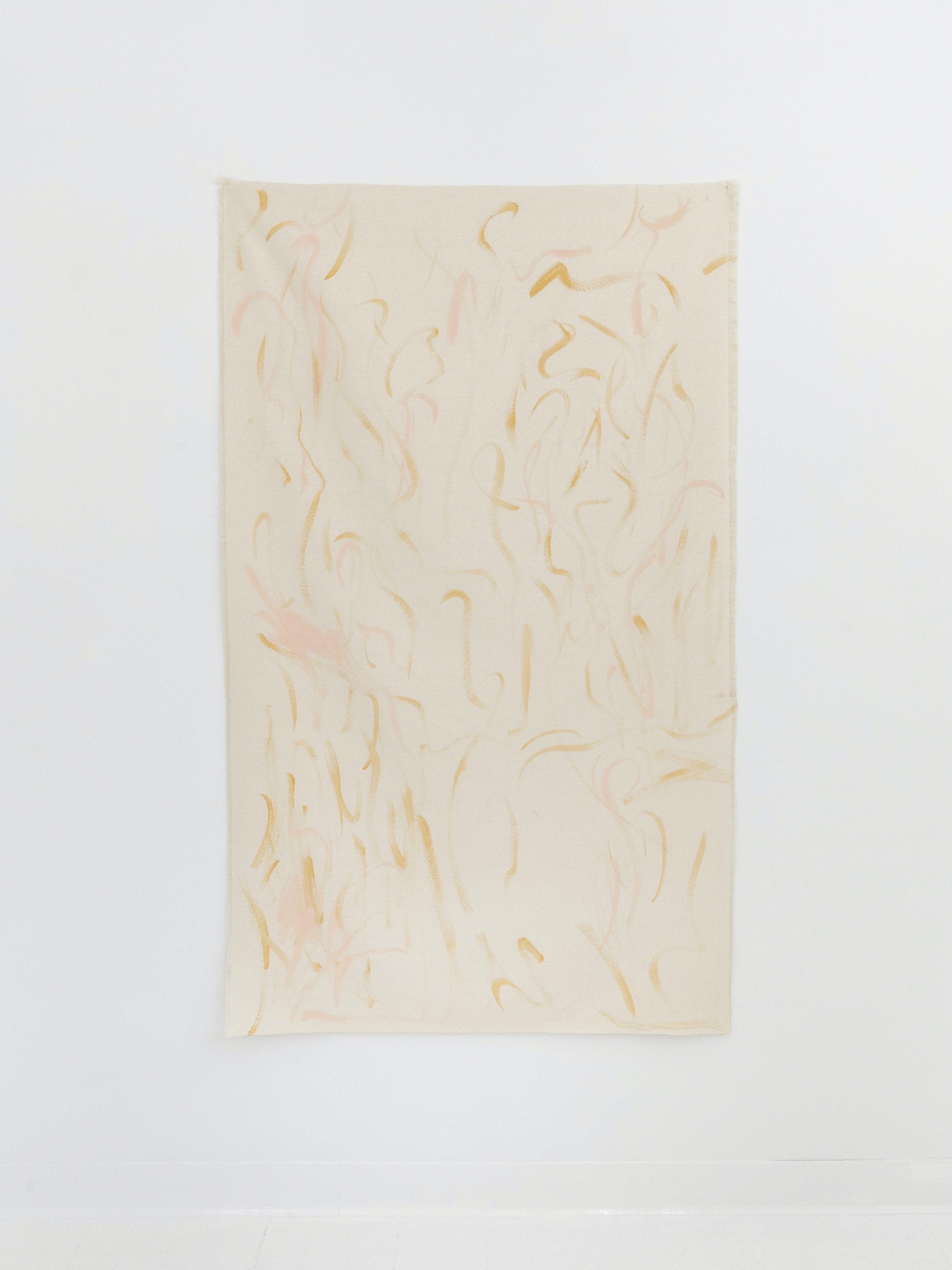 Tales of Traces of Glimpses III, Part 1 , 2018 Acrylic on unprimed linen canvas 130 x 90 cm / 50 x 35 in