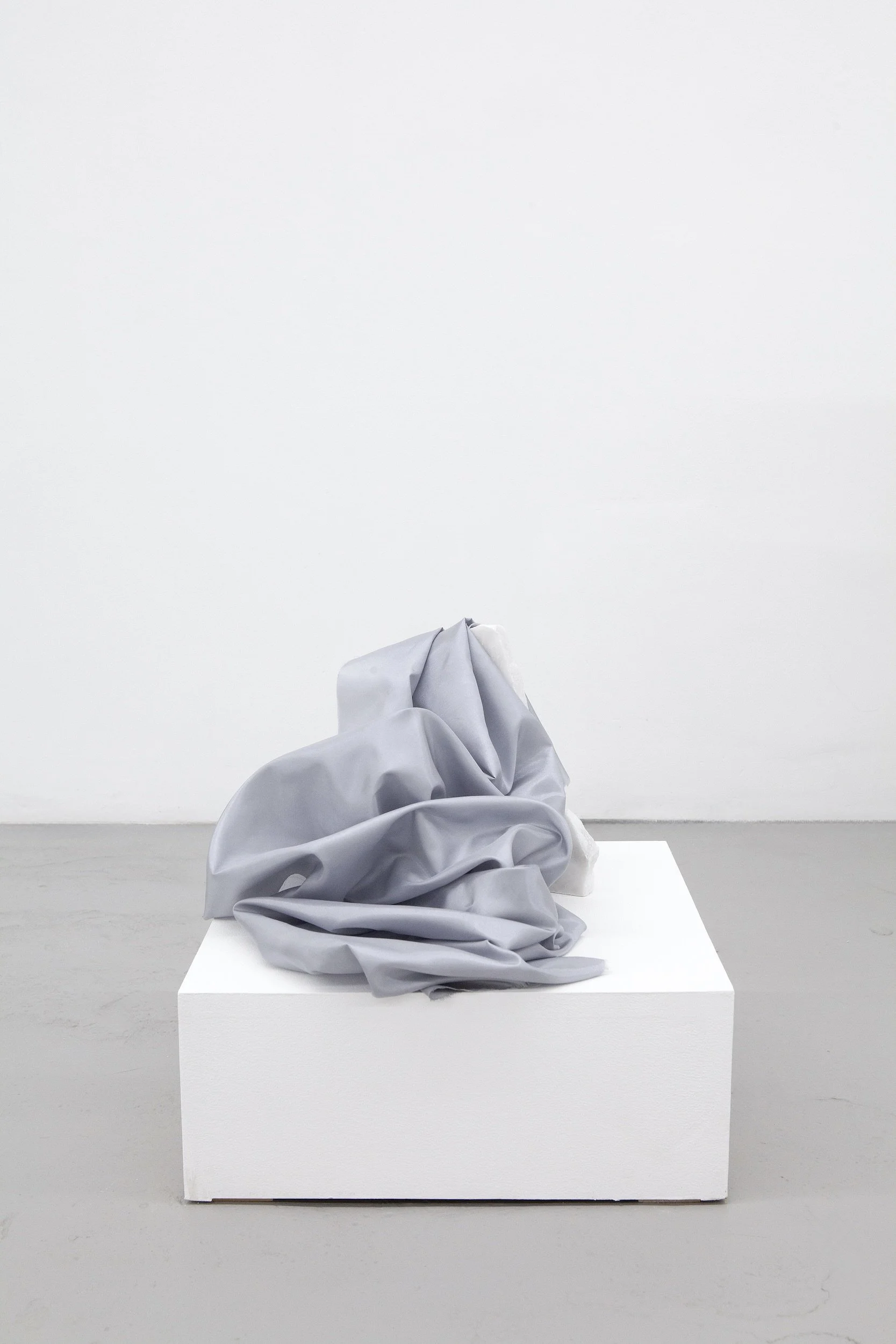   Descending , 2023  Satin and marble 8 x 12 x 13 in / 21 x 30 x 32 cm 