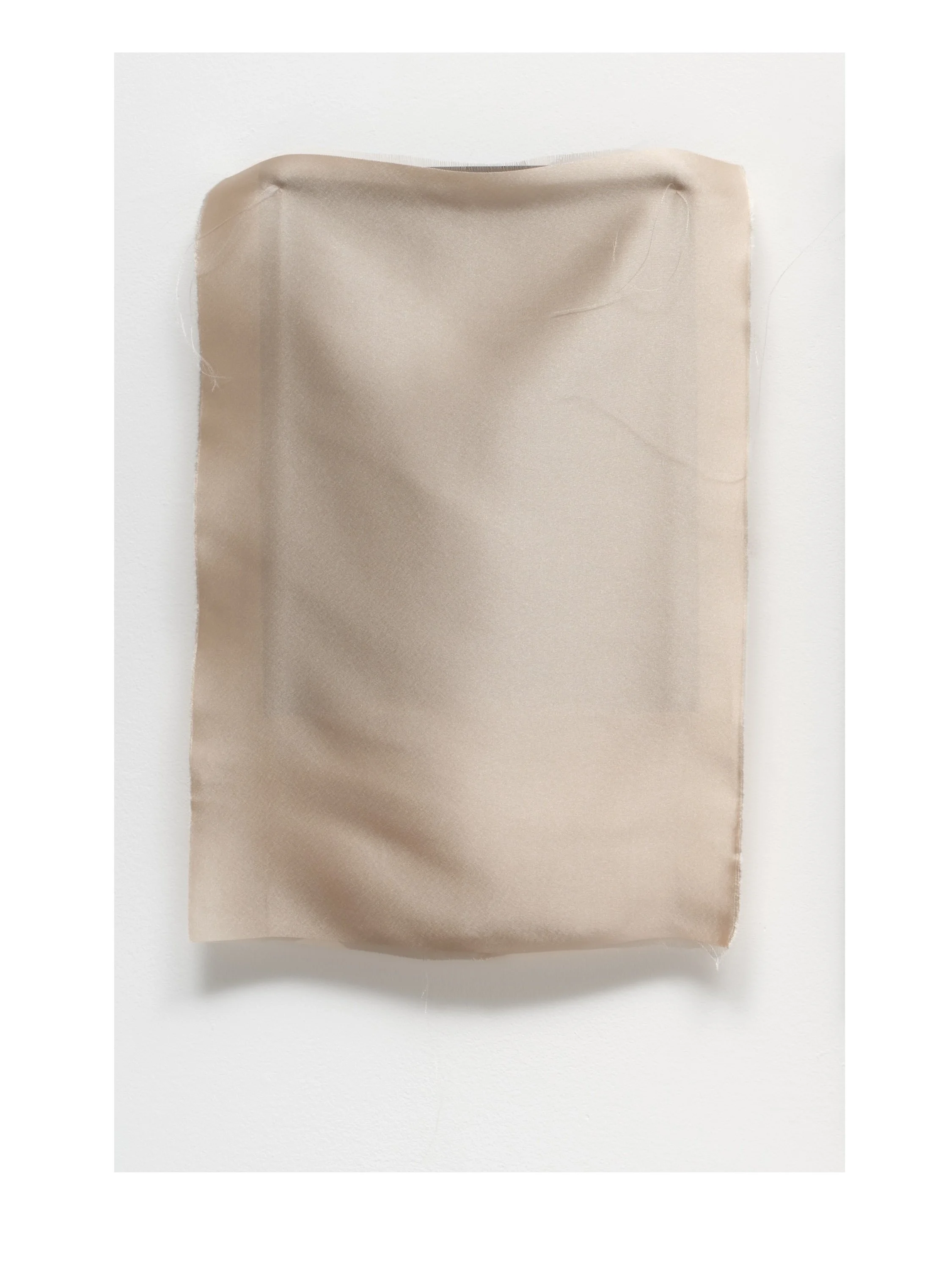   Night Blue Pale Ochre I,   2026  Satin, wood panel, 36×25 / 15×10 cm 