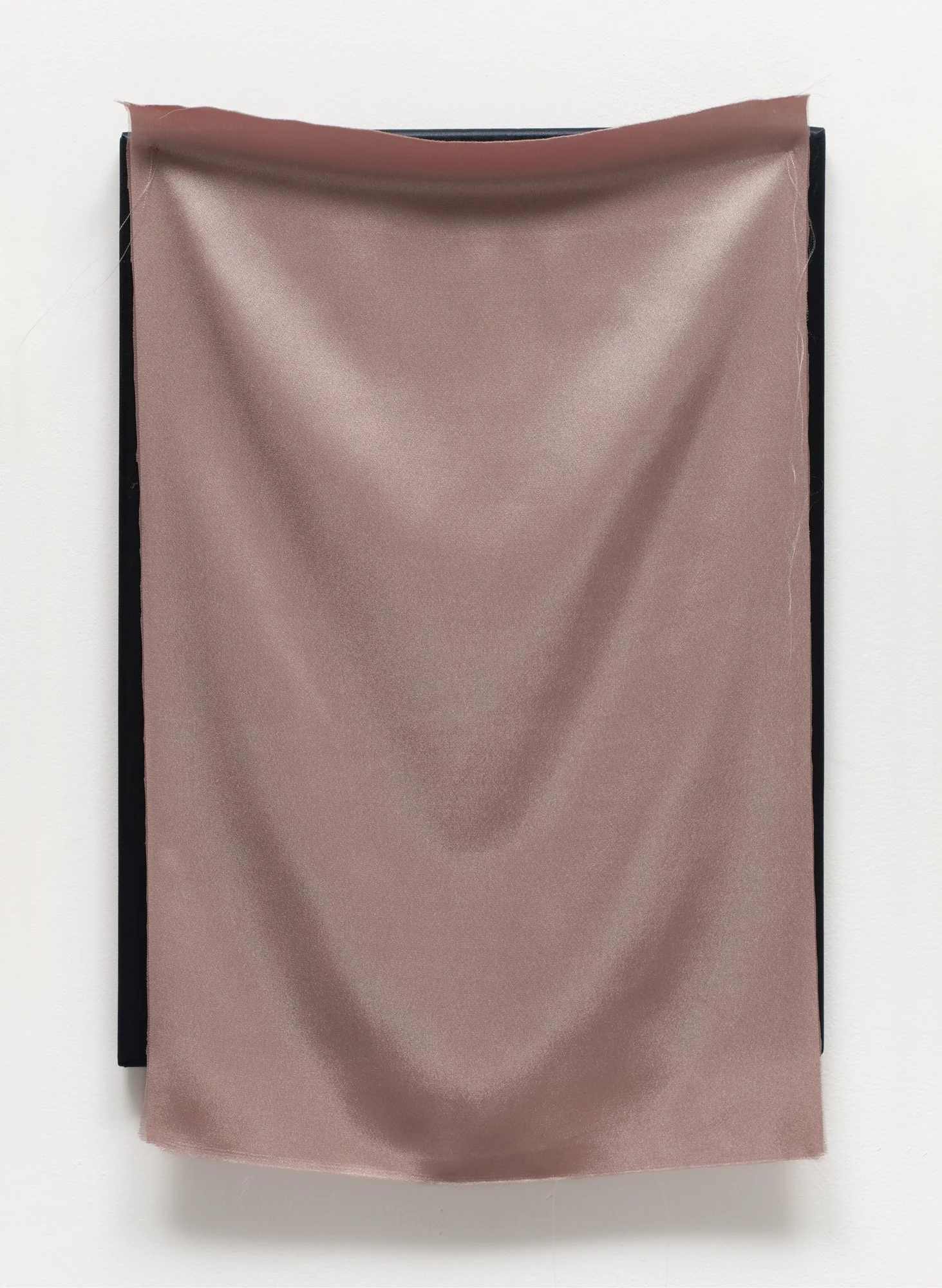   Night Blue Ashes of Roses,  2026  Satin, stretcher, 46×30cm / 18×12 in 