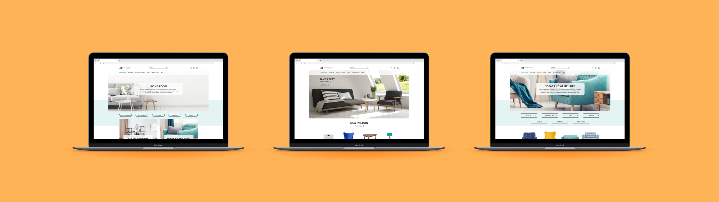 Manooth Furniture, Website designs. 