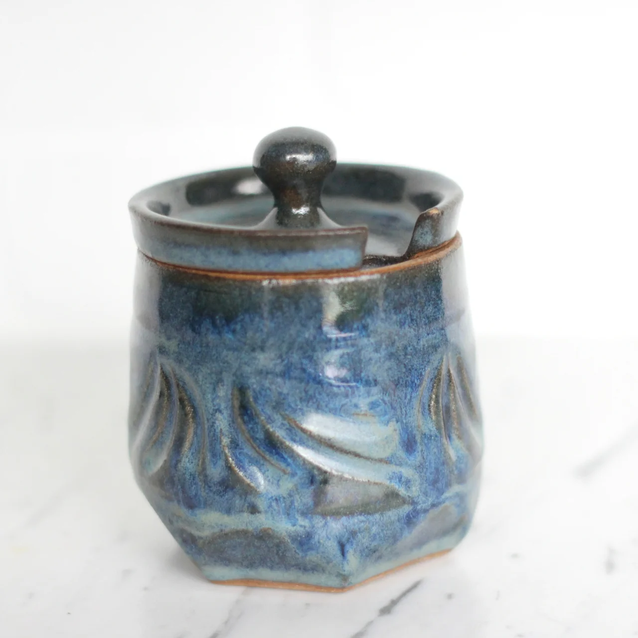vintage studio pottery jar with lid left coast revivals.2.jpg