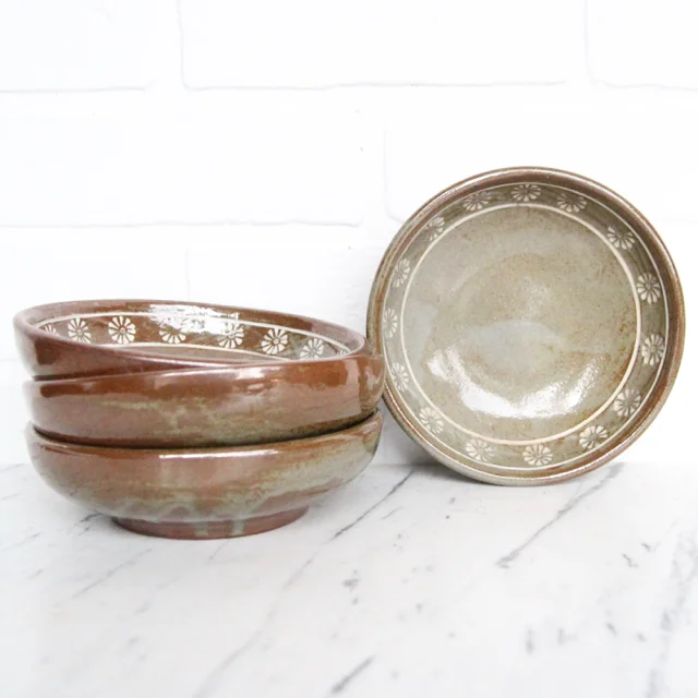 studio pottery bowls floral set left coast revivals.1.jpg