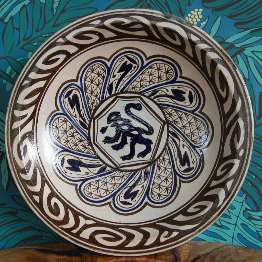 large hand painted moroccan wall hanging plate left coast revivals 1.jpg