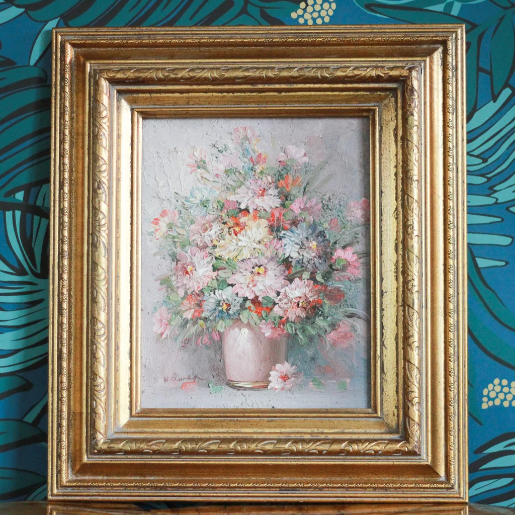 vintage floral painting gold frame left coast revivals 1.jpg