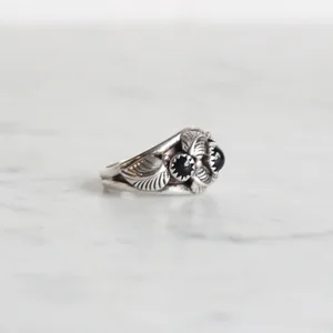 Sterling Silver Black Onyx Ring Left Coast Revivals