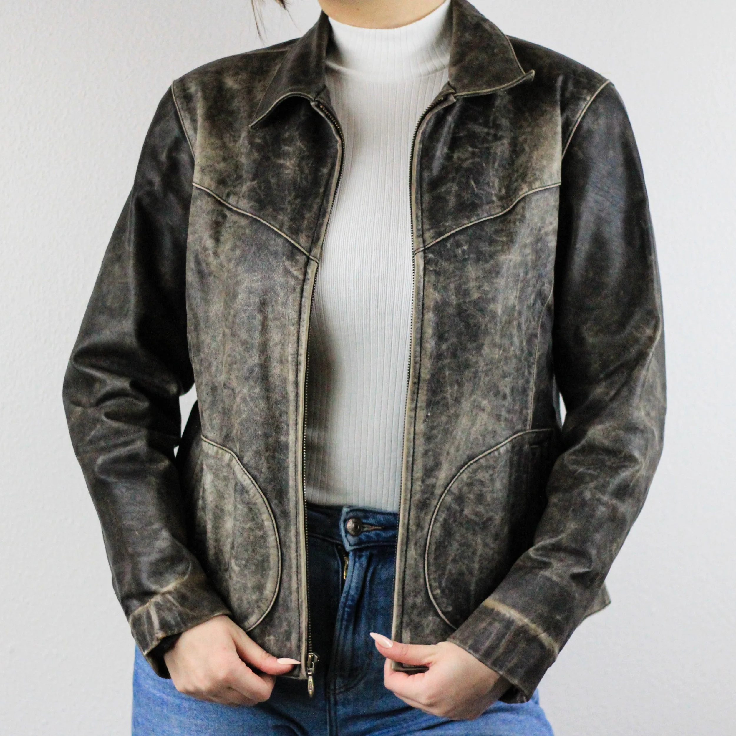 wilson distressed leather jacket
