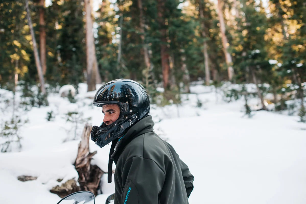 Snowmobile Adventure Winter Mountain Elopement | Vail Pass Winter Elopement | Colorado Elopement Photographer