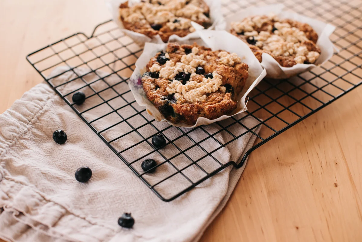 Paleo Blueberry Lemon Breakfast Cakes Recipe | Paleo, Whole 30, Gluten Free, Vegan Breakfast Idea | Denver, Mountain Colorado Photographer