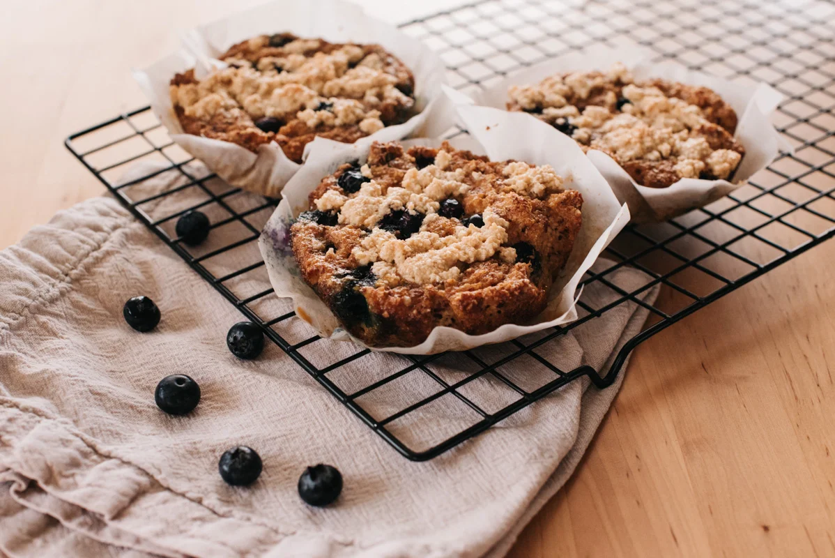 Paleo Blueberry Lemon Breakfast Cakes Recipe | Paleo, Whole 30, Gluten Free, Vegan Breakfast Idea | Denver, Mountain Colorado Photographer