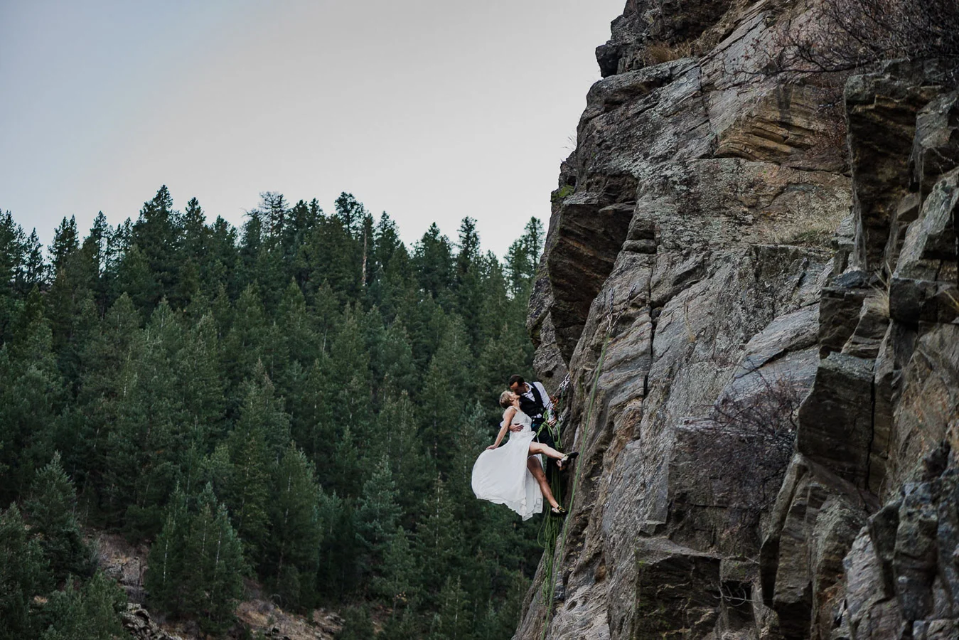 Rock Climbing Adventure Elopement {Lauren & Zak Adventurous Colorado Destination Elopement} | Clear Creek Canyon Capitalist Crag