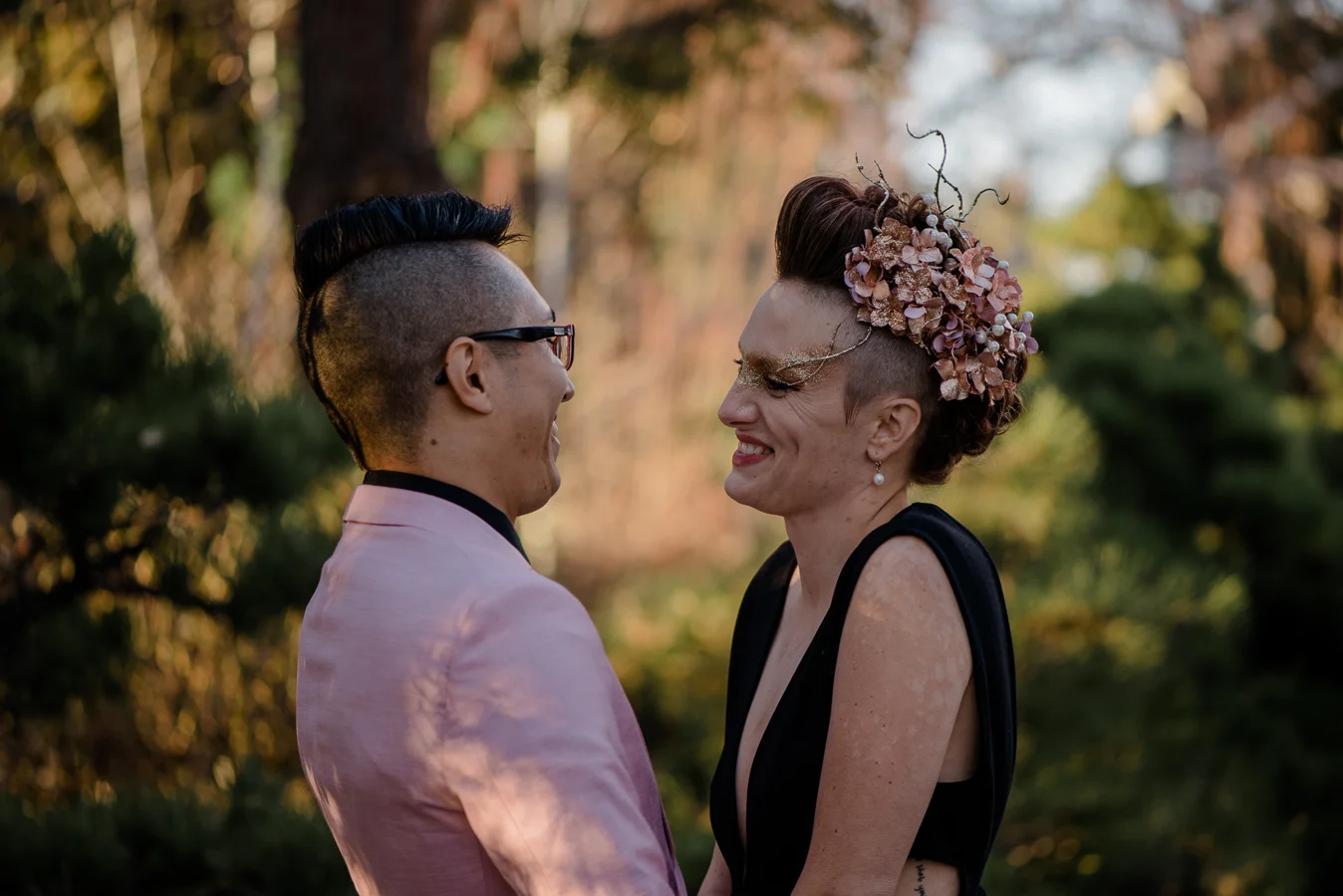 Alternative Denver Botanic Gardens Elopement {Gia & Dustin | Denver, Colorado Elopement Wedding Photographer} | Cheeseman Park Intimate Wedding Photos