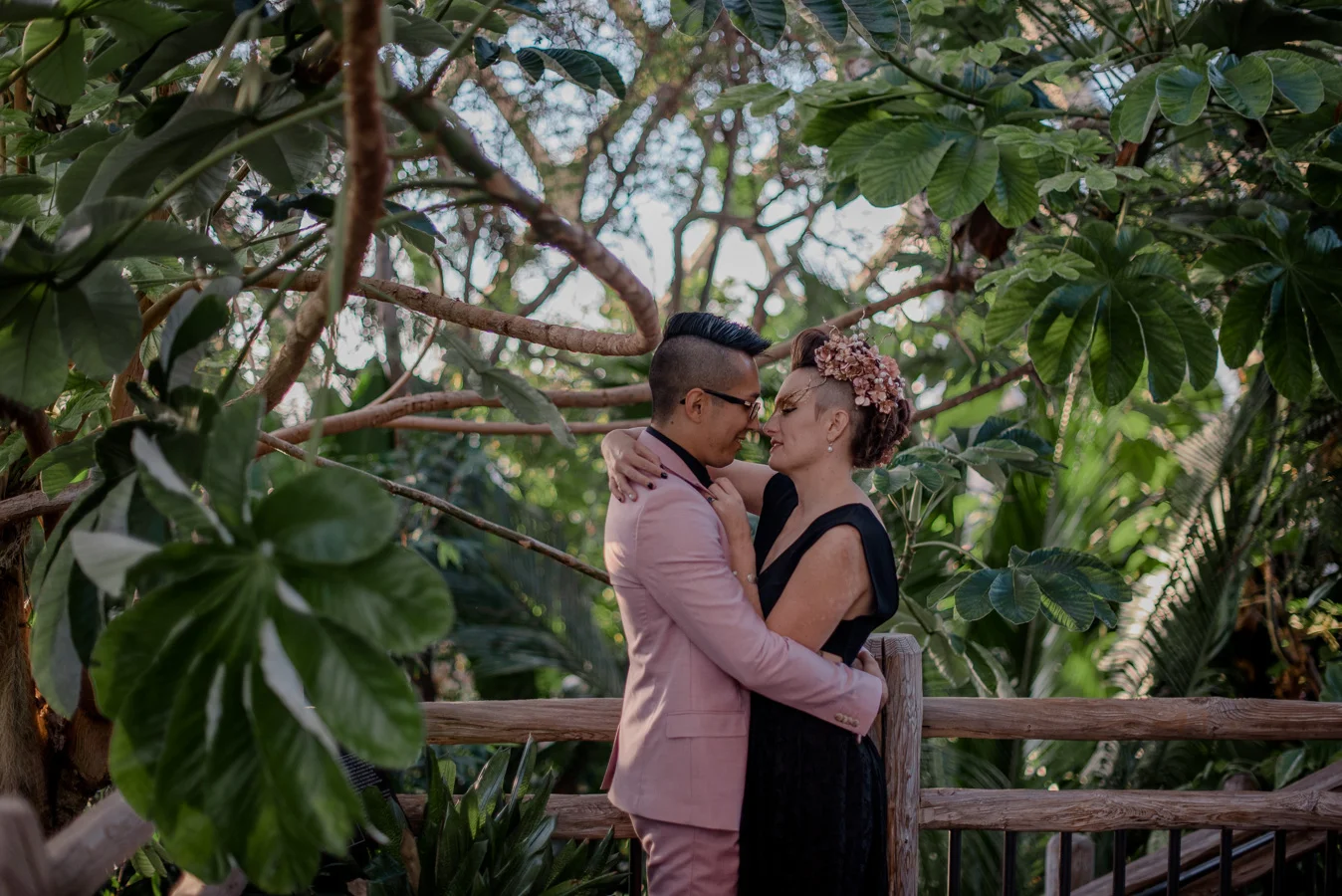 Alternative Denver Botanic Gardens Elopement {Gia & Dustin | Denver, Colorado Elopement Wedding Photographer} | Cheeseman Park Intimate Wedding Photos