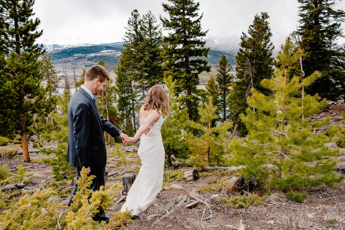 Sapphire Point Breckenridge, Colorado Intimate Elopement Wedding { Aubrey & Gabe | Colorado Mountain Intimate Elopement Photographers}