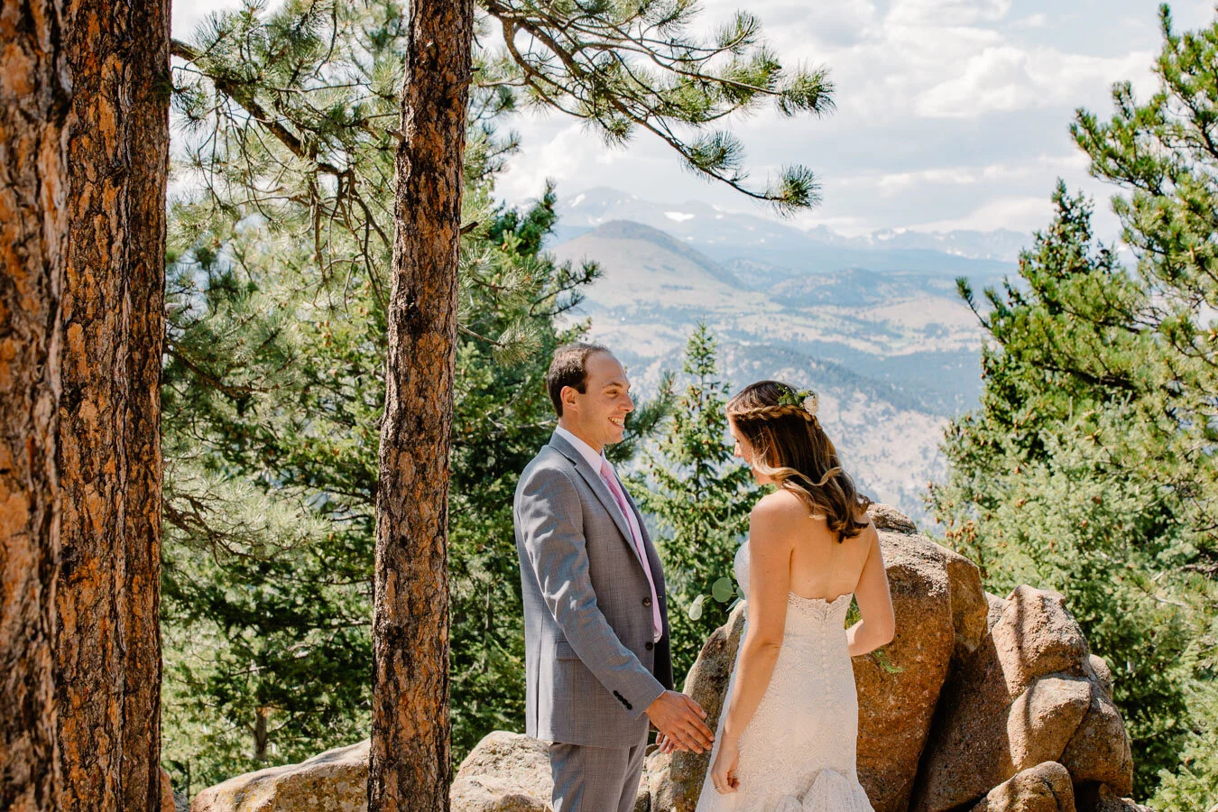 Rocky Mountain Intimate Wedding Ceremony at The Flagstaff House by Brittany | {Julia & Mike | Intimate Boulder, Colorado Wedding}