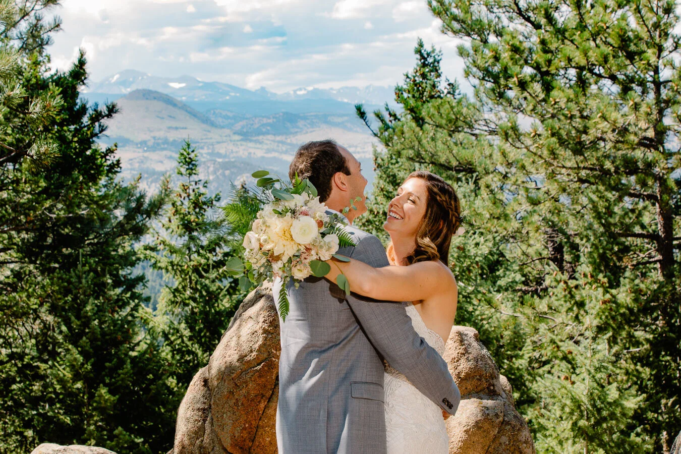 Rocky Mountain Intimate Wedding Ceremony at The Flagstaff House by Brittany | {Julia & Mike | Intimate Boulder, Colorado Wedding}
