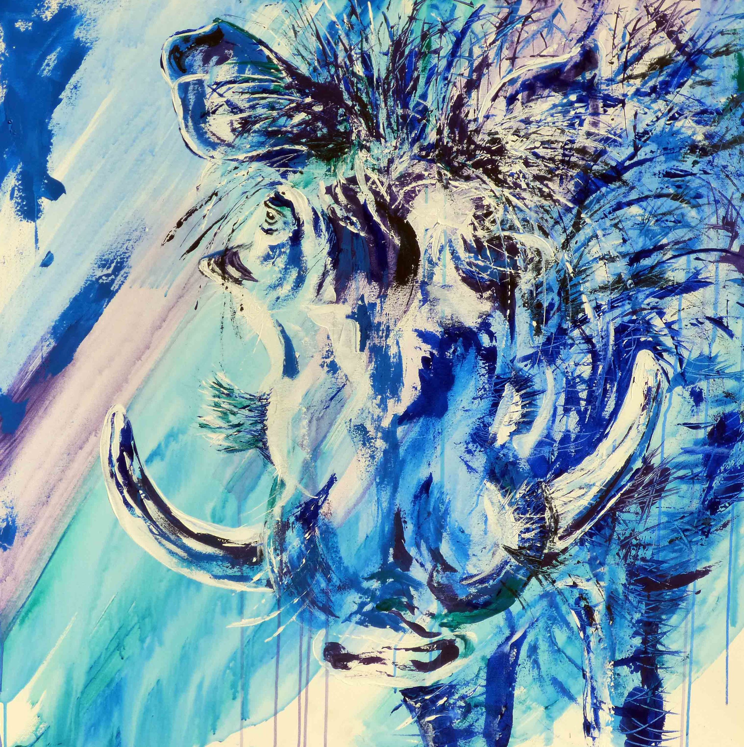 2014 09 Njiri (Warthog) 100 x 100 Acrylic on canvas.jpg