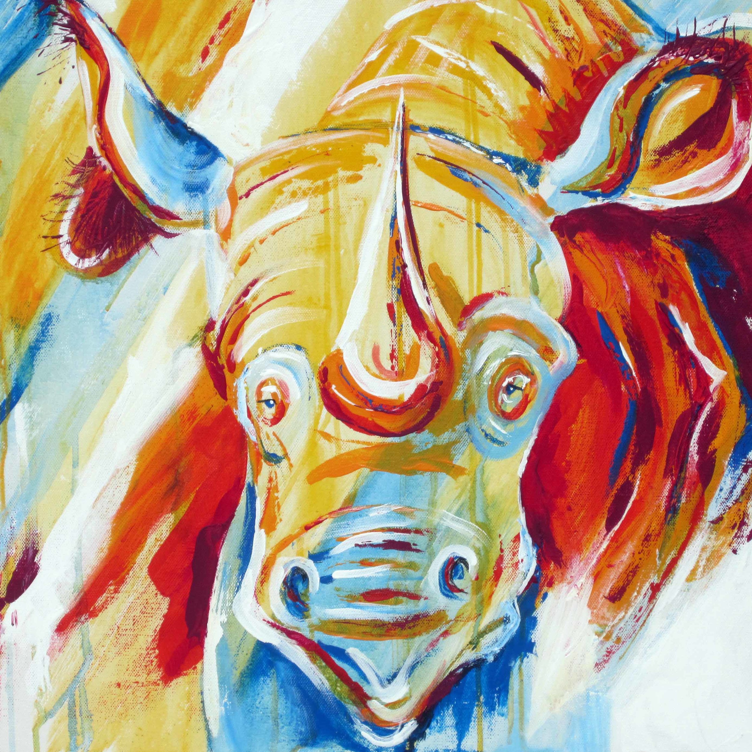 Rhino #I 50 x 50 cm Acrylic on canvas 2013.jpg