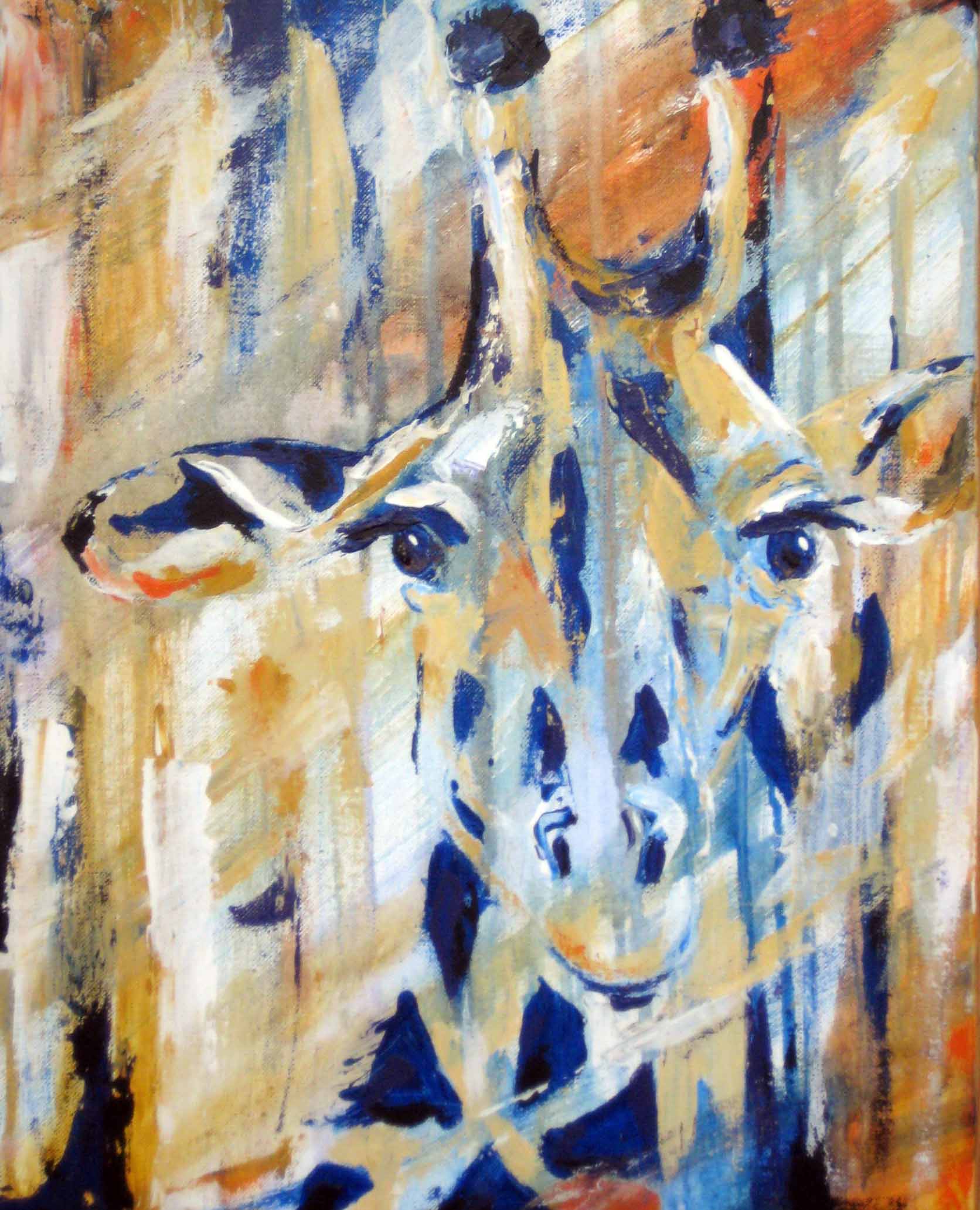 Spots, Giraffe, South Africa, Acrylic on canvas, 30 x 40 cm.jpg