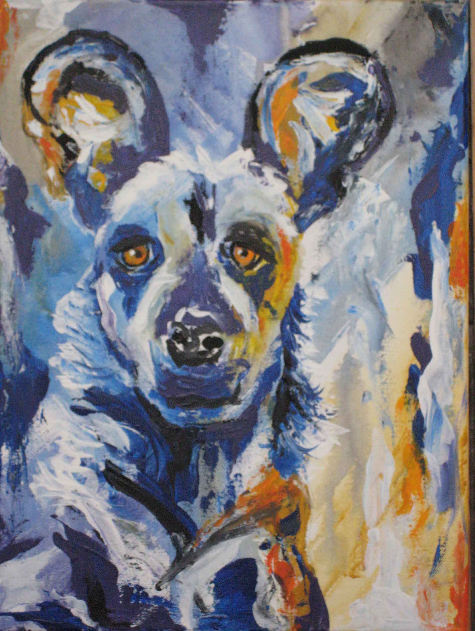 Ears, Wild dog, Acrylic on canvas, 30 x 40 cm - Copy.jpg