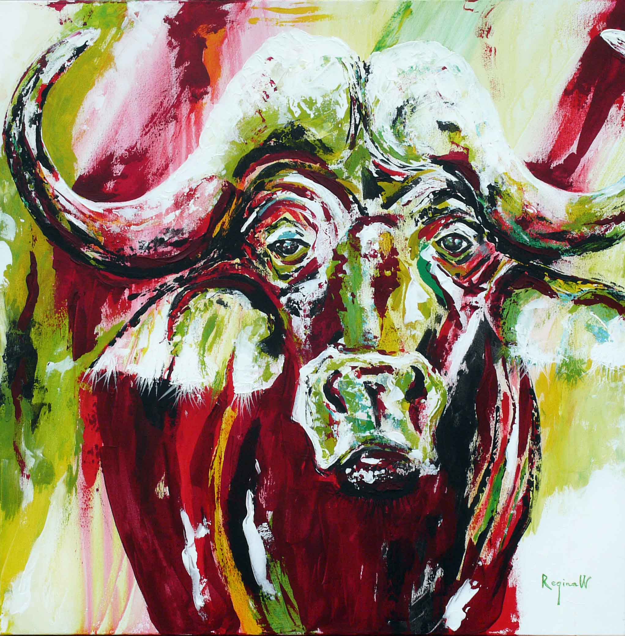2017 Akagera Bull 100 x 100 cm Acrylic on canvas.jpg