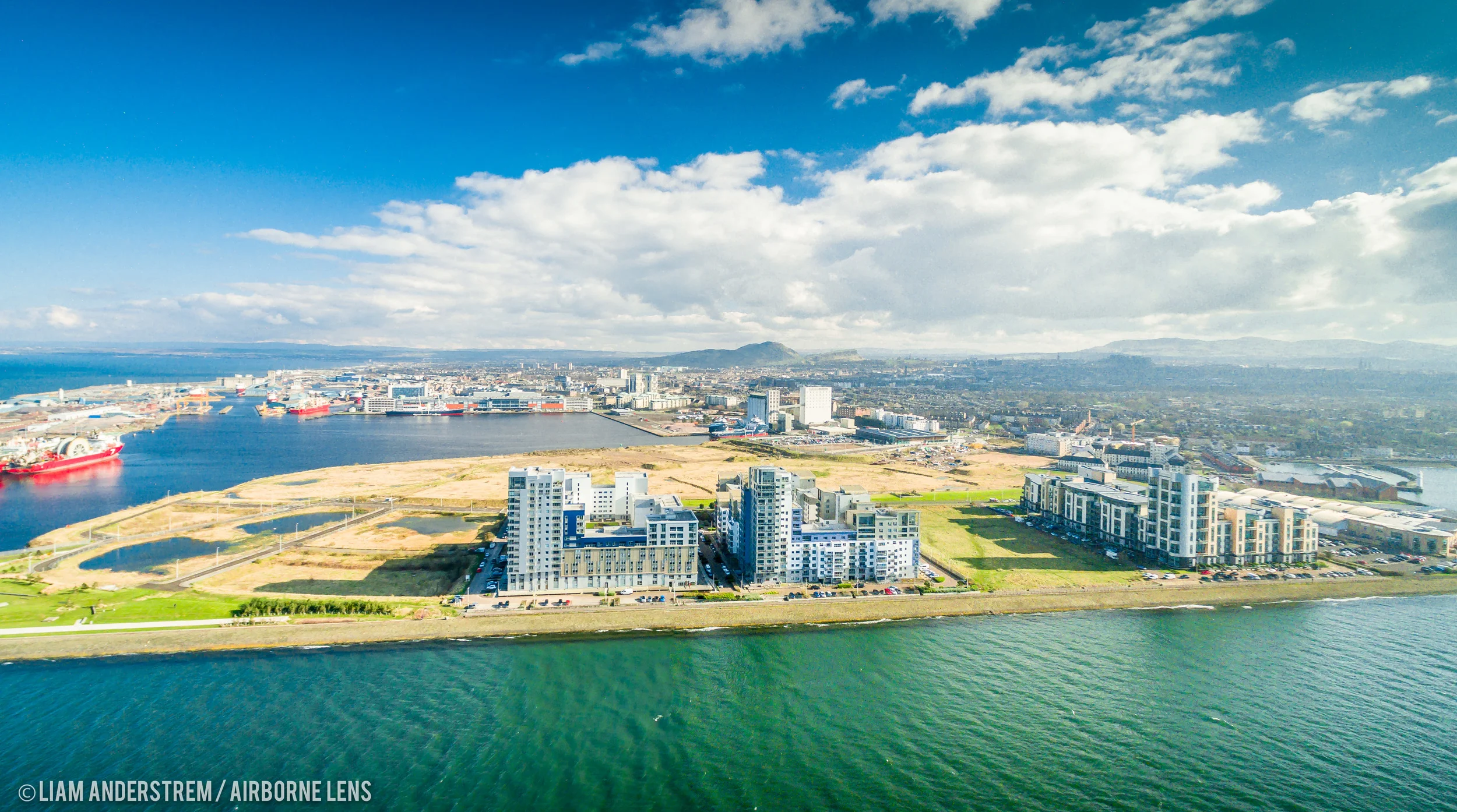 The Western Harbour development captured from the air - images courtesy of Drone Stock Scotland