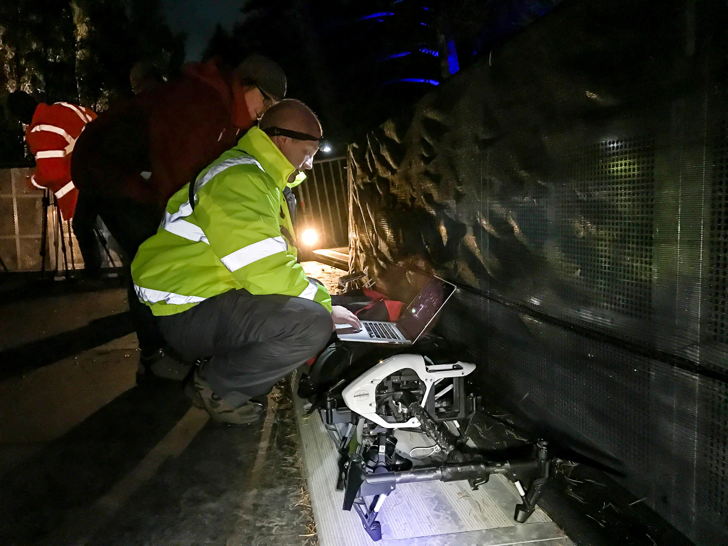 Checking footage and weather conditions