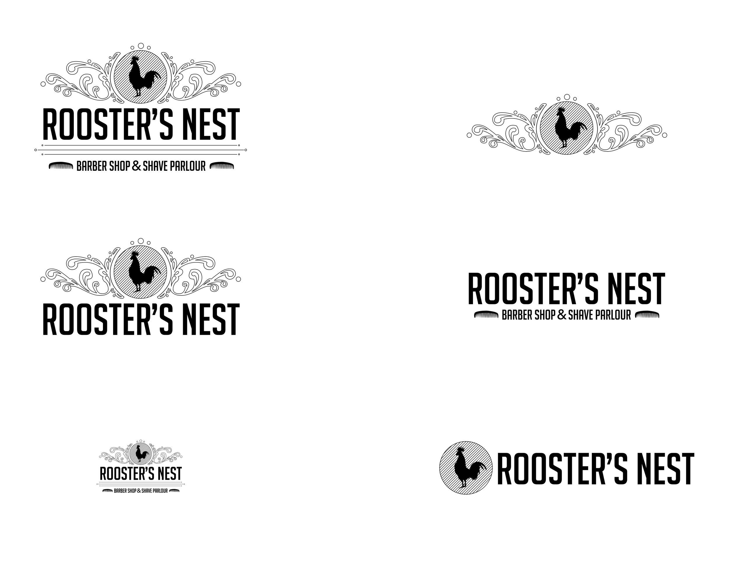 Rooster's Nest Logo Variations